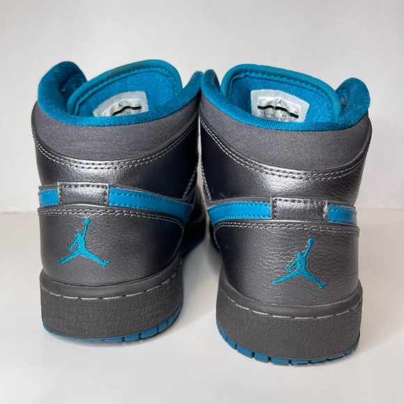 Nike Air Jordan 1 Mid Metallic Dark Grey/Teal - Picture 2 of 7